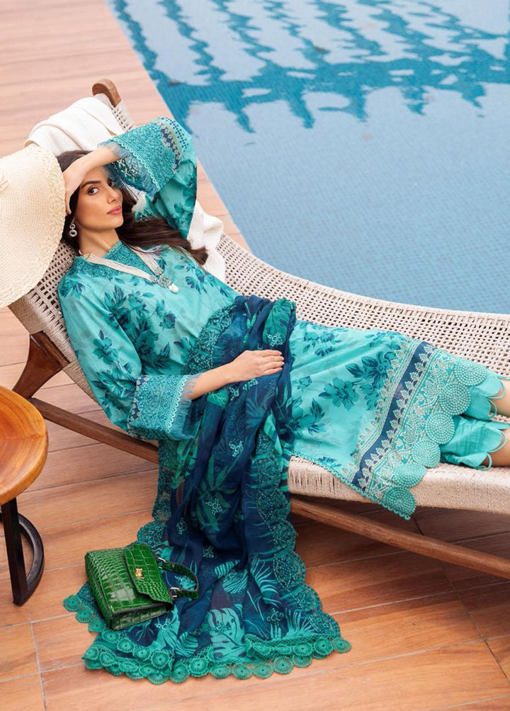 Gardenia by Nureh Embroidered Lawn Suits Unstitched 3 Piece NU23GL NSG-96 - Summer Collection