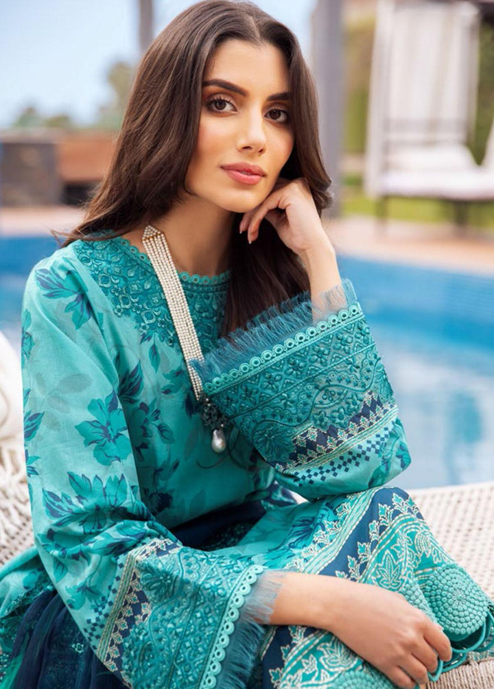 Gardenia by Nureh Embroidered Lawn Suits Unstitched 3 Piece NU23GL NSG-96 - Summer Collection