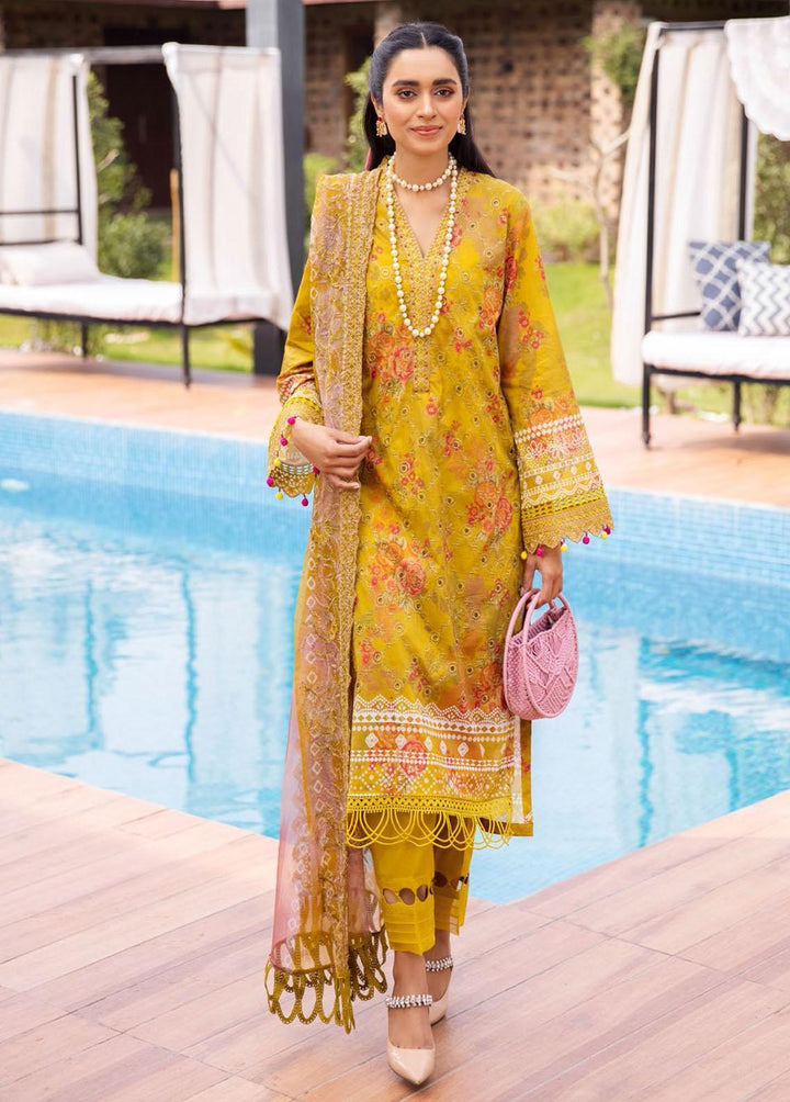 Gardenia by Nureh Embroidered Lawn Suits Unstitched 3 Piece NU23GL NSG-97 - Summer Collection