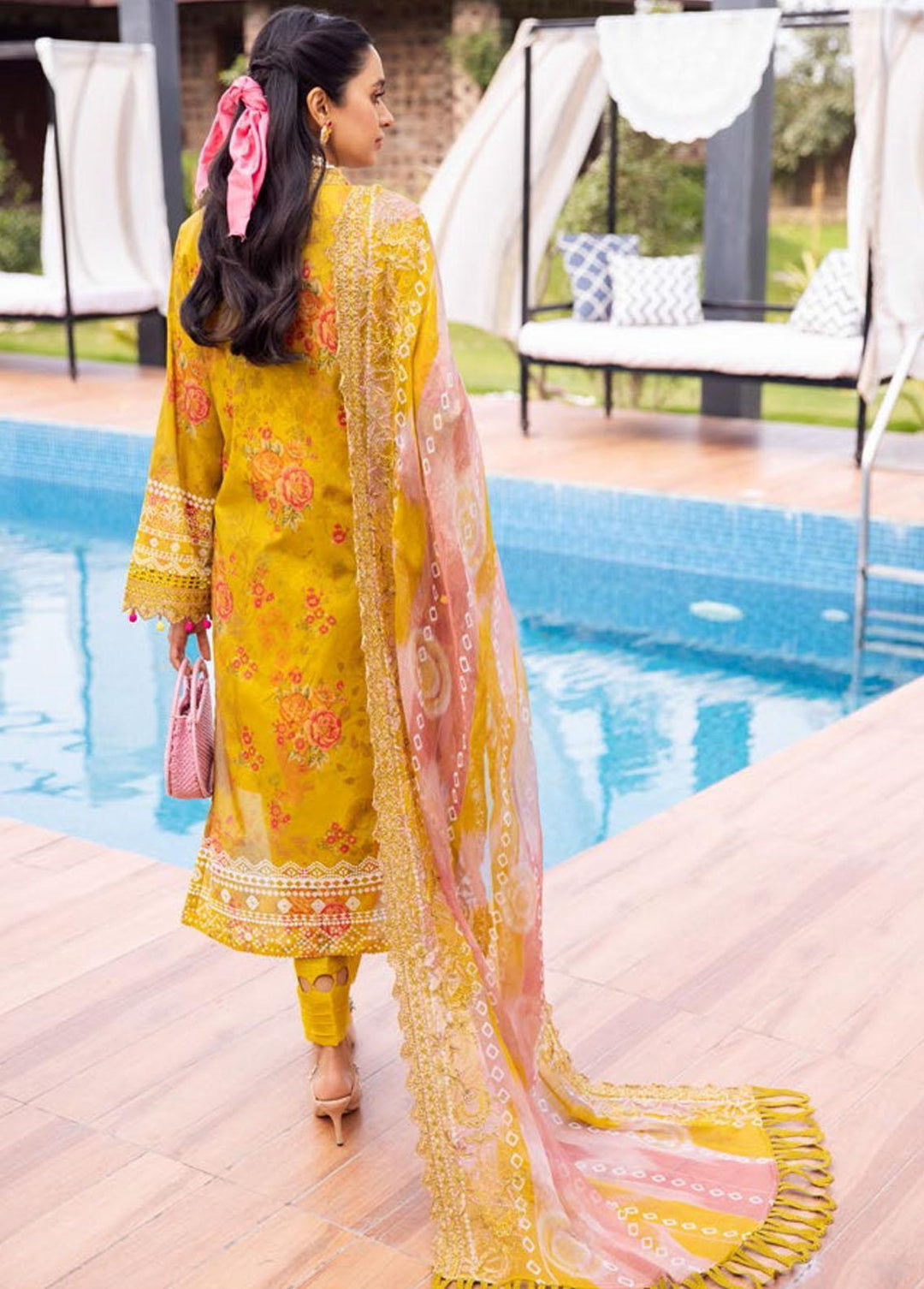 Gardenia by Nureh Embroidered Lawn Suits Unstitched 3 Piece NU23GL NSG-97 - Summer Collection