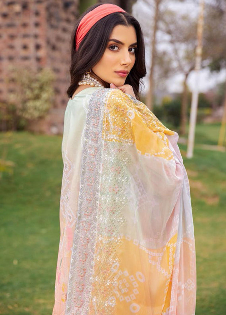 Gardenia by Nureh Embroidered Lawn Suits Unstitched 3 Piece NU23GL NSG-99 - Summer Collection