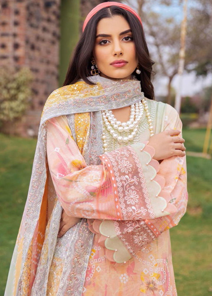 Gardenia by Nureh Embroidered Lawn Suits Unstitched 3 Piece NU23GL NSG-99 - Summer Collection