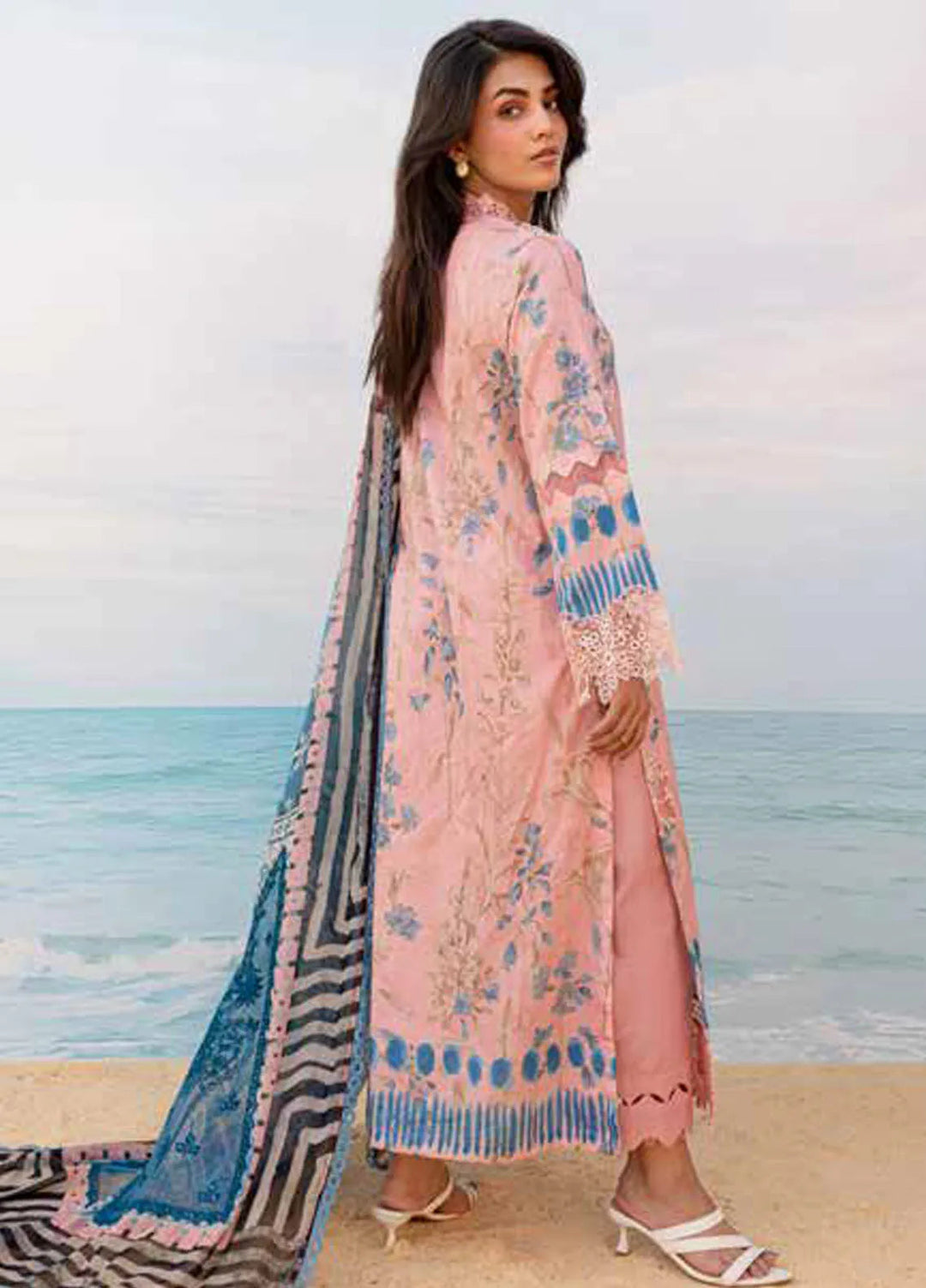 Gardenia By Nureh Embroidered Lawn Suit Unstitched 3 Piece NU24GU NS-132 - Summer Collection