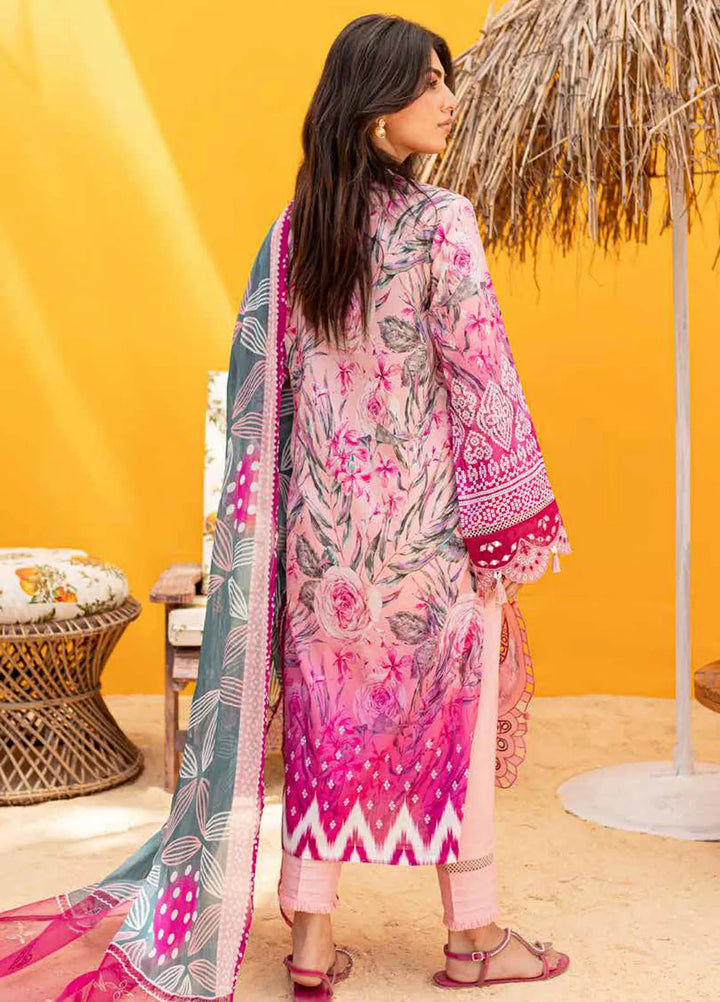 Gardenia By Nureh Embroidered Lawn Suit Unstitched 3 Piece NU24GU NS-135 - Summer Collection