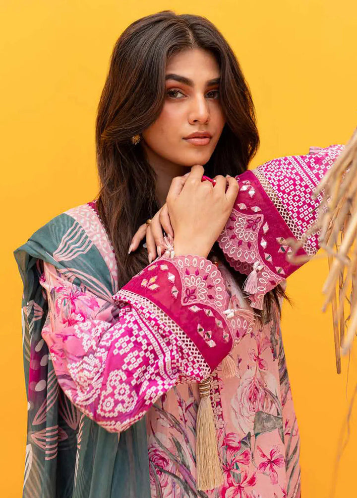 Gardenia By Nureh Embroidered Lawn Suit Unstitched 3 Piece NU24GU NS-135 - Summer Collection
