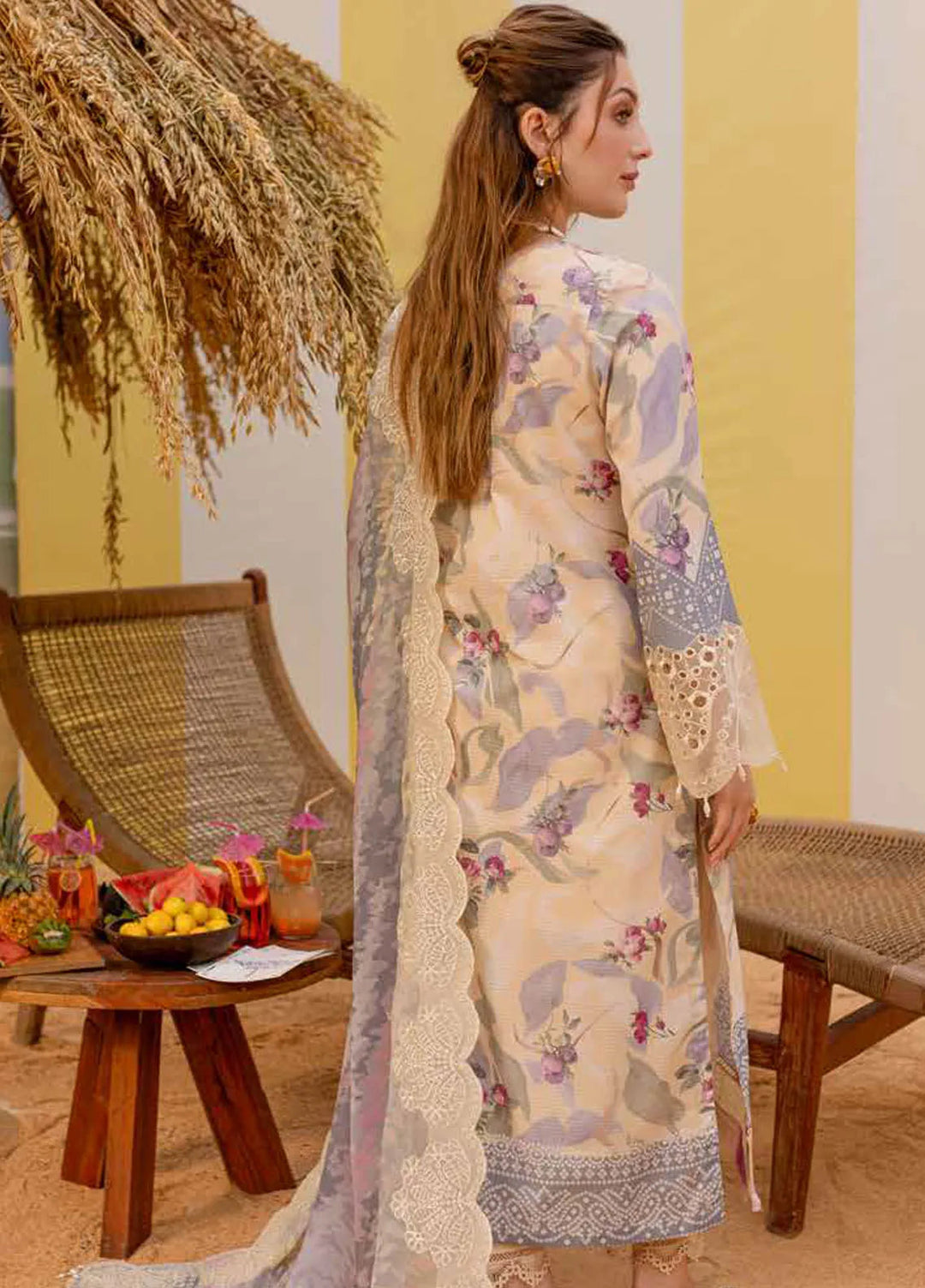 Gardenia by Nureh Embroidered Lawn Suit Unstitched 3 Piece NU25G NSG-177 - Summer Collection