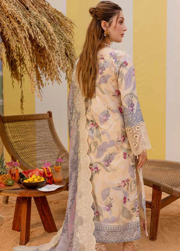 Gardenia by Nureh Embroidered Lawn Suit Unstitched 3 Piece NU25G NSG-177 - Summer Collection