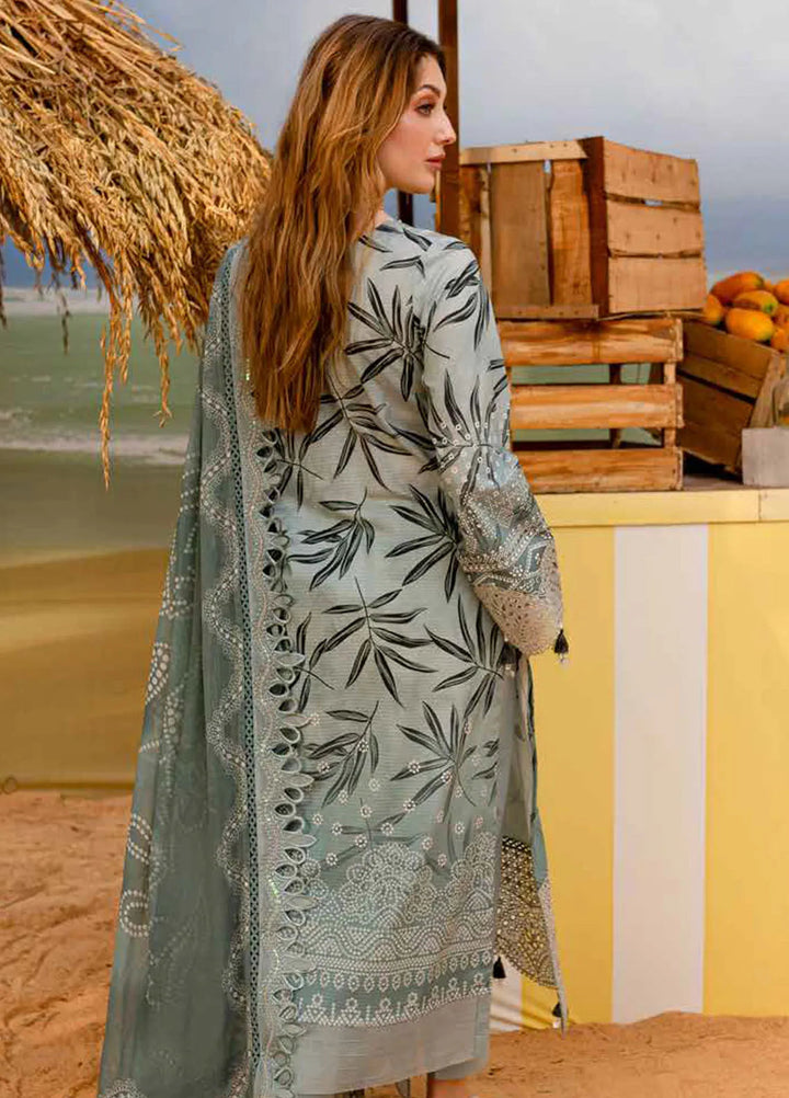 Gardenia by Nureh Embroidered Lawn Suit Unstitched 3 Piece NU25G NSG-179 - Summer Collection