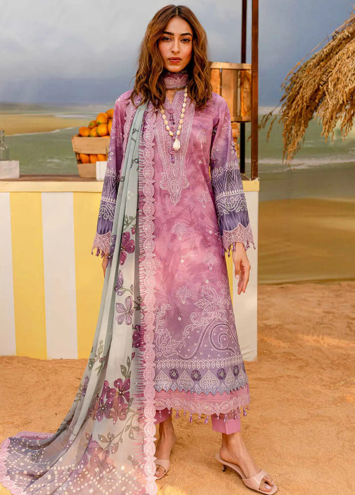 Gardenia by Nureh Embroidered Lawn Suit Unstitched 3 Piece NU25G NSG-180 - Summer Collection