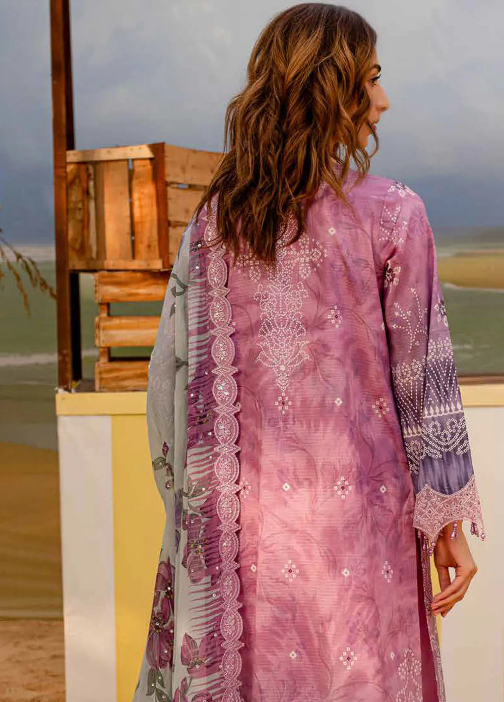 Gardenia by Nureh Embroidered Lawn Suit Unstitched 3 Piece NU25G NSG-180 - Summer Collection