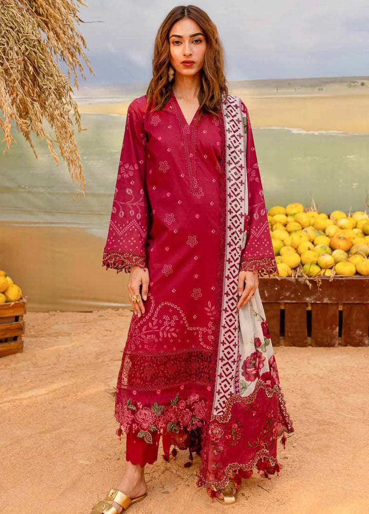 Gardenia by Nureh Embroidered Lawn Suit Unstitched 3 Piece NU25G NSG-181 - Summer Collection