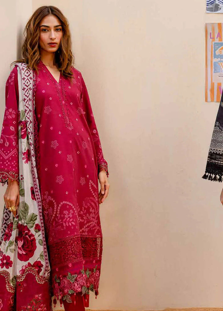 Gardenia by Nureh Embroidered Lawn Suit Unstitched 3 Piece NU25G NSG-181 - Summer Collection