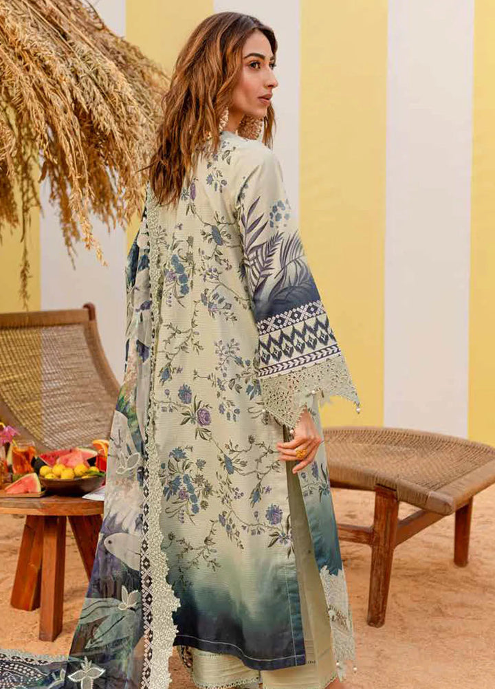 Gardenia by Nureh Embroidered Lawn Suit Unstitched 3 Piece NU25G NSG-183 - Summer Collection
