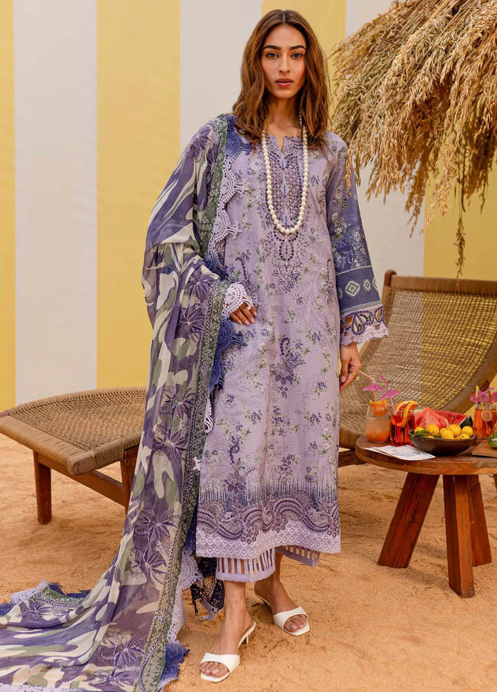 Gardenia by Nureh Embroidered Lawn Suit Unstitched 3 Piece NU25G NSG-184 - Summer Collection