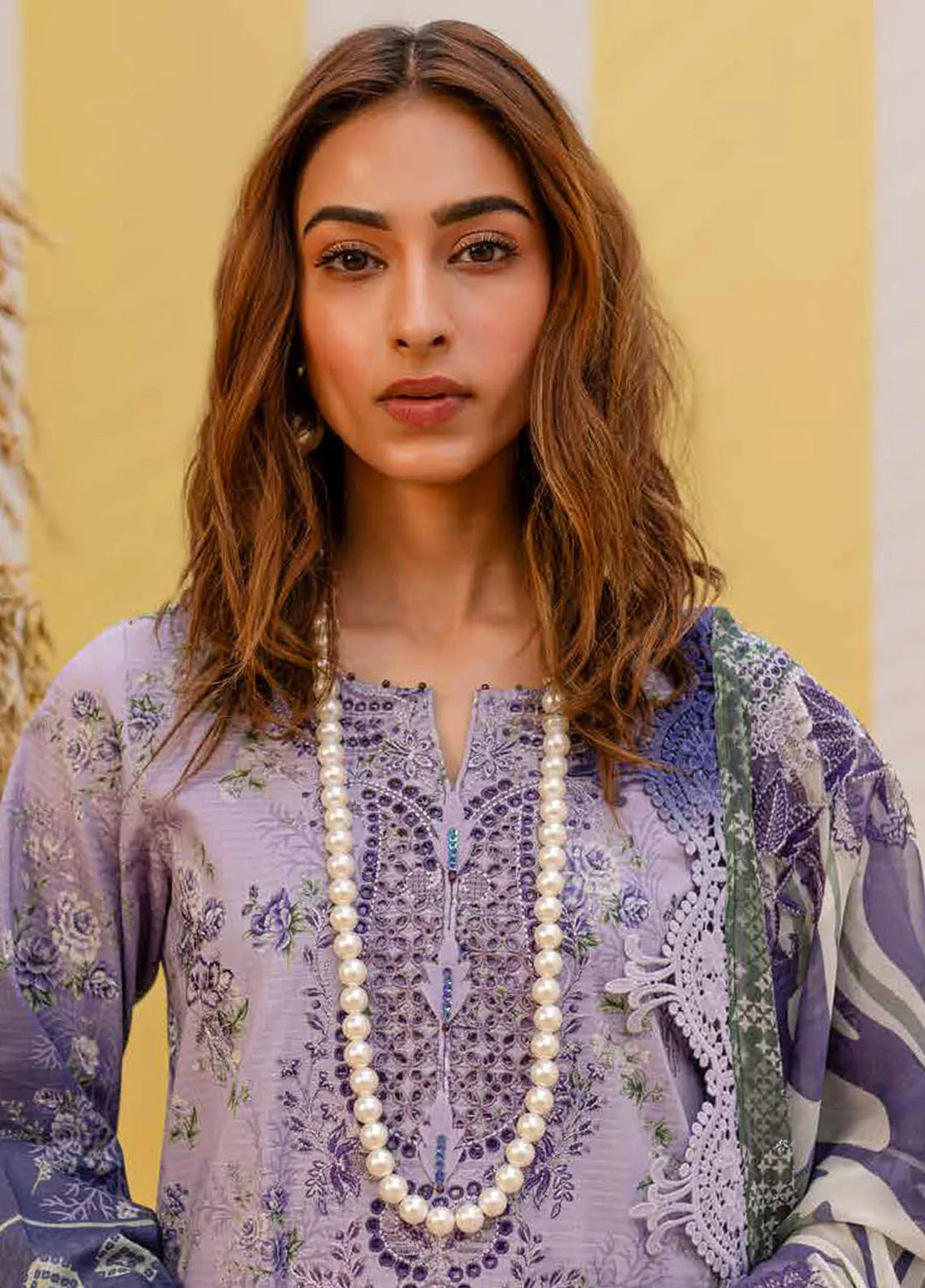 Gardenia by Nureh Embroidered Lawn Suit Unstitched 3 Piece NU25G NSG-184 - Summer Collection