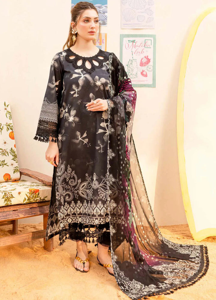 Gardenia by Nureh Embroidered Lawn Suit Unstitched 3 Piece NU25G NSG-185 - Summer Collection