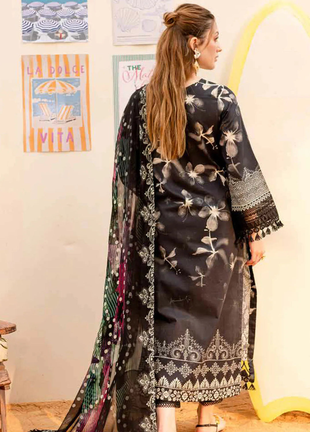 Gardenia by Nureh Embroidered Lawn Suit Unstitched 3 Piece NU25G NSG-185 - Summer Collection