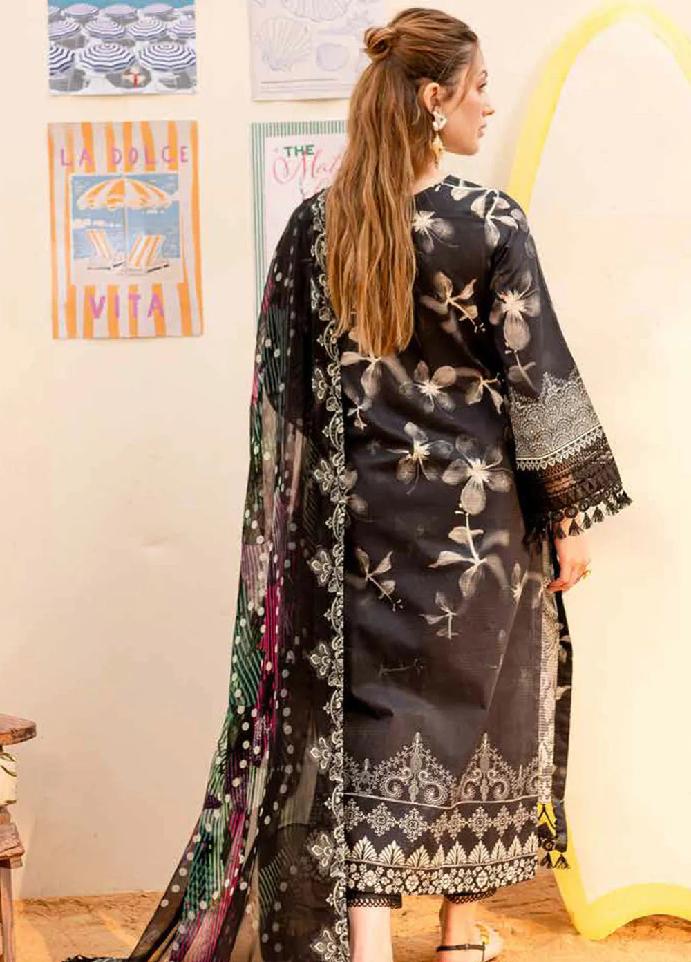 Gardenia by Nureh Embroidered Lawn Suit Unstitched 3 Piece NU25G NSG-185 - Summer Collection