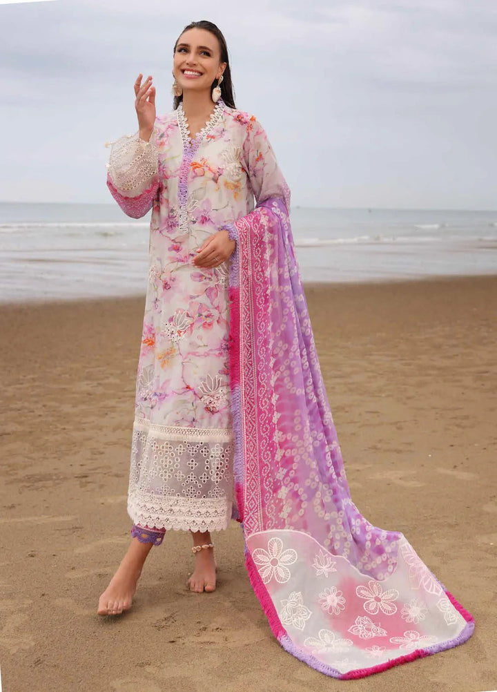 Gardenia by Nureh Embroidered Lawn Suit Unstitched 3 Piece NU25GL NSG-172 - Summer Collection