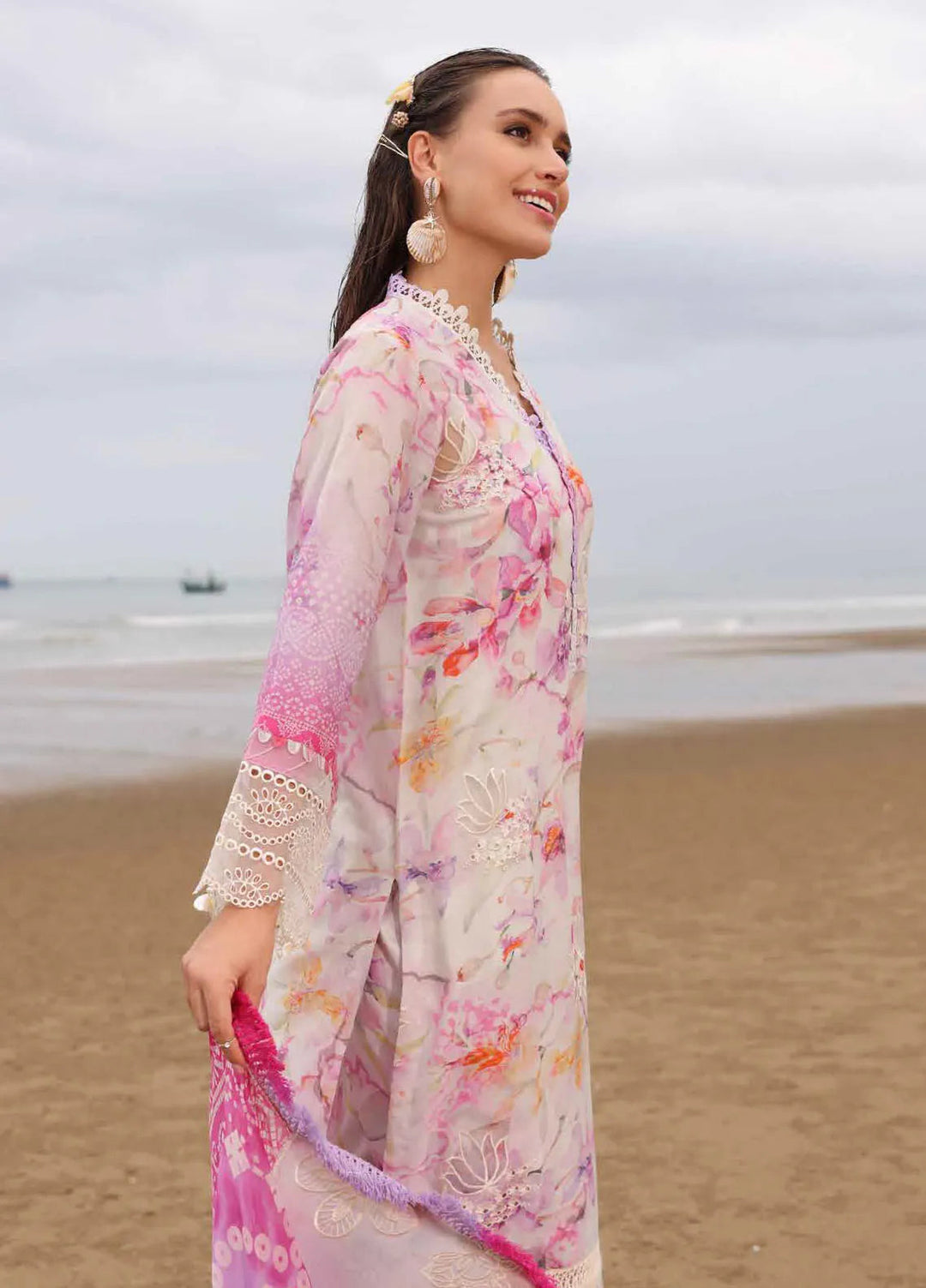 Gardenia by Nureh Embroidered Lawn Suit Unstitched 3 Piece NU25GL NSG-172 - Summer Collection