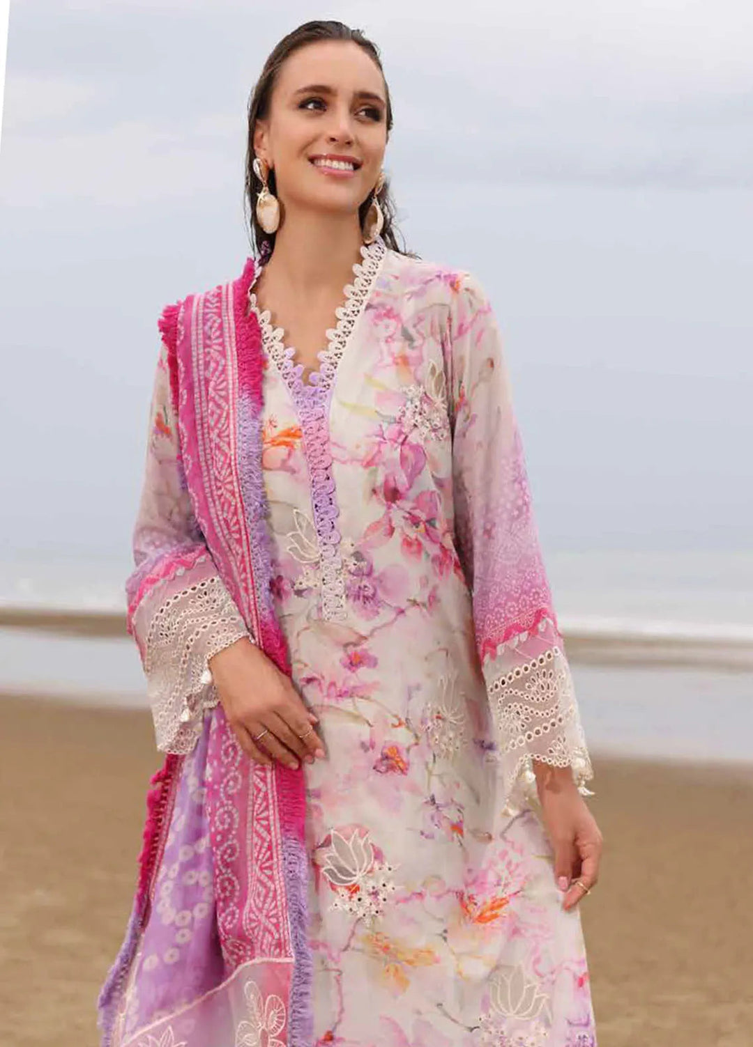 Gardenia by Nureh Embroidered Lawn Suit Unstitched 3 Piece NU25GL NSG-172 - Summer Collection