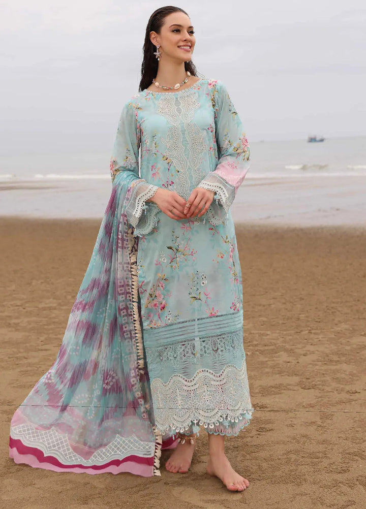 Gardenia by Nureh Embroidered Lawn Suit Unstitched 3 Piece NU25GL NSG-173 - Summer Collection