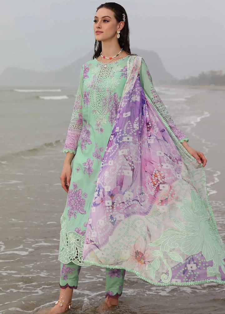 Gardenia by Nureh Embroidered Lawn Suit Unstitched 3 Piece NU25GL NSG-174 - Summer Collection