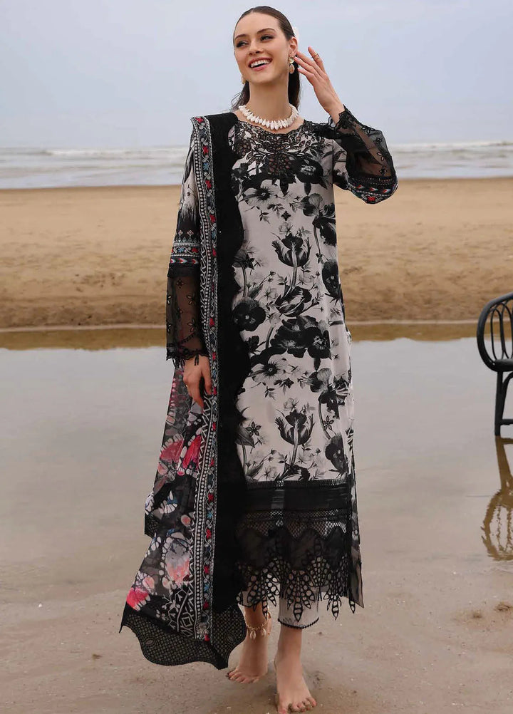Gardenia by Nureh Embroidered Lawn Suit Unstitched 3 Piece NU25GL NSG-175 - Summer Collection