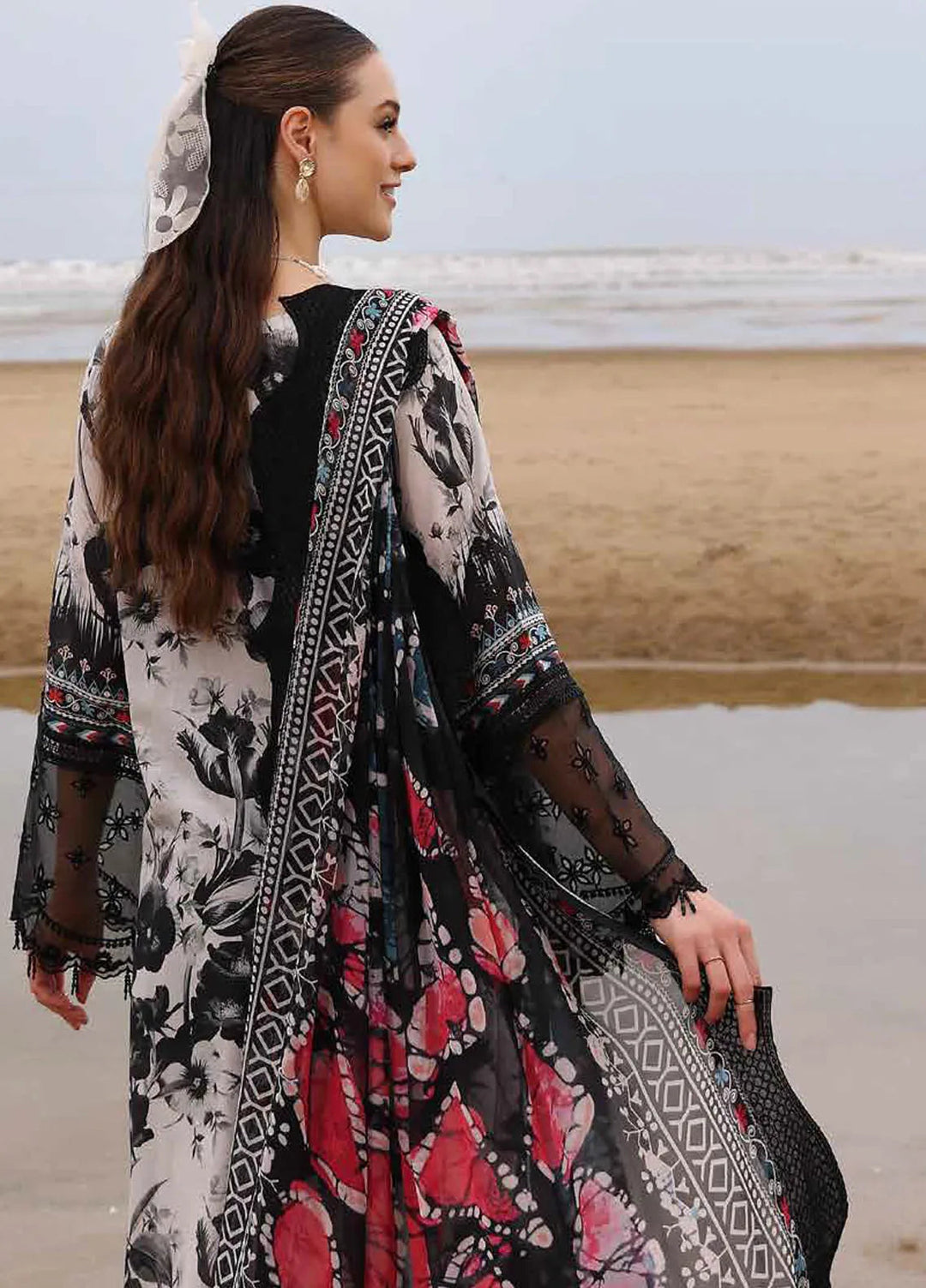 Gardenia by Nureh Embroidered Lawn Suit Unstitched 3 Piece NU25GL NSG-175 - Summer Collection