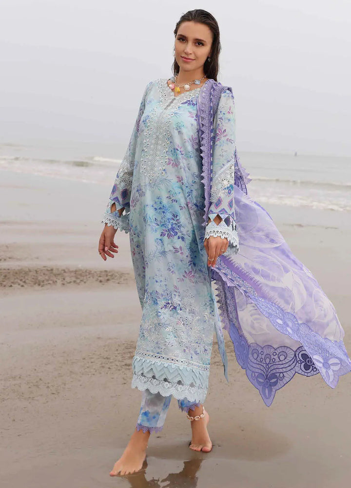 Gardenia by Nureh Embroidered Lawn Suit Unstitched 3 Piece NU25GL NSG-176 - Summer Collection