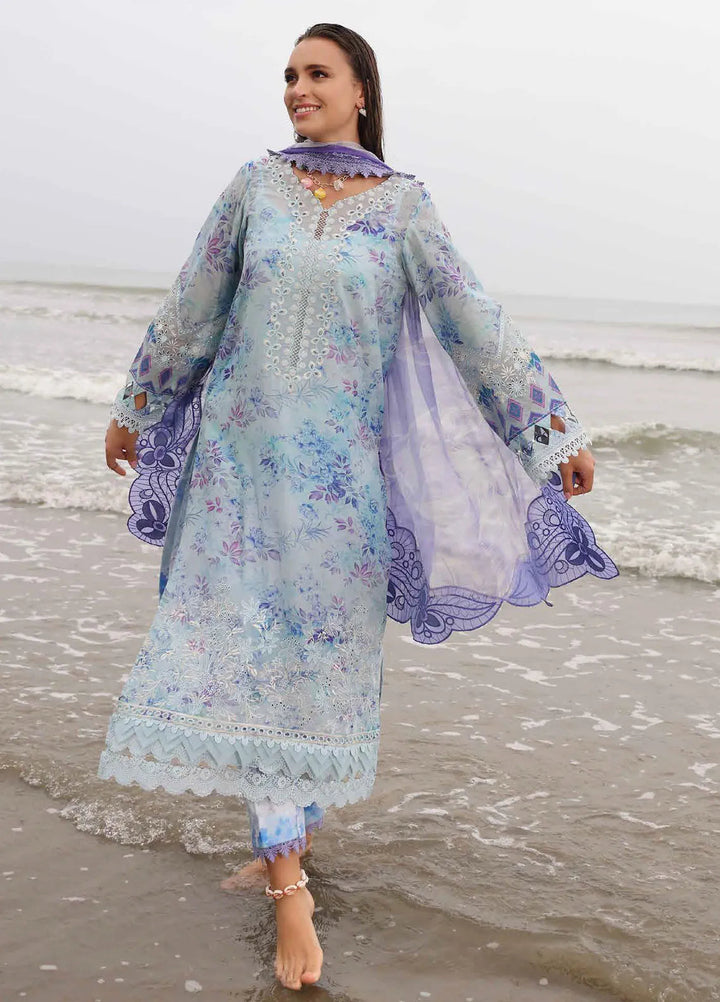 Gardenia by Nureh Embroidered Lawn Suit Unstitched 3 Piece NU25GL NSG-176 - Summer Collection
