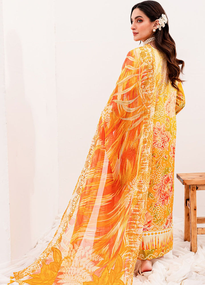 Gardenia by Nureh Embroidered Lawn Suits Unstitched 3 Piece NU24G NSG-143 - Summer Collection