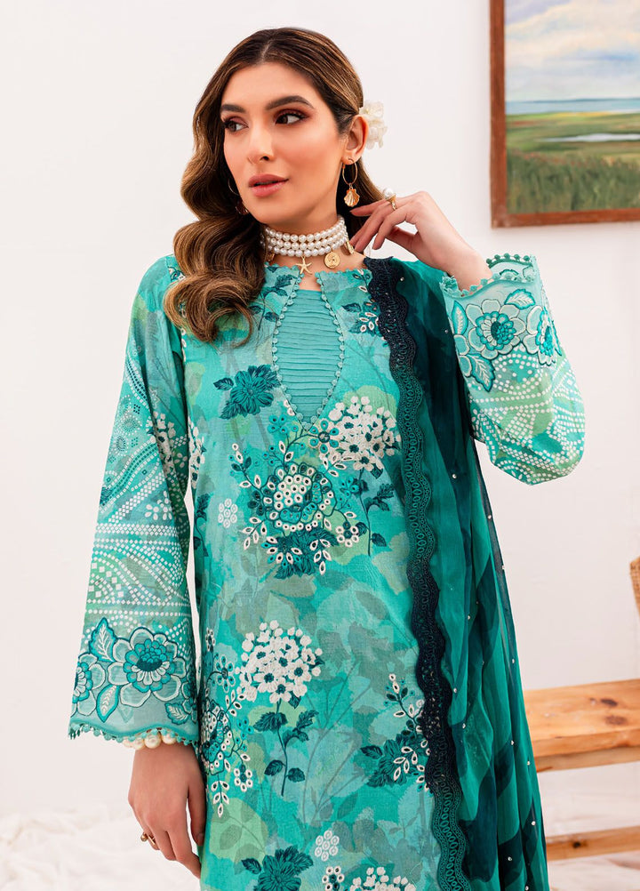 Gardenia by Nureh Embroidered Lawn Suits Unstitched 3 Piece NU24G NSG-144 - Summer Collection