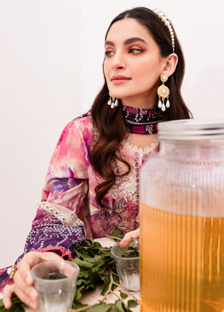 Gardenia by Nureh Embroidered Lawn Suits Unstitched 3 Piece NU24G NSG-146 - Summer Collection