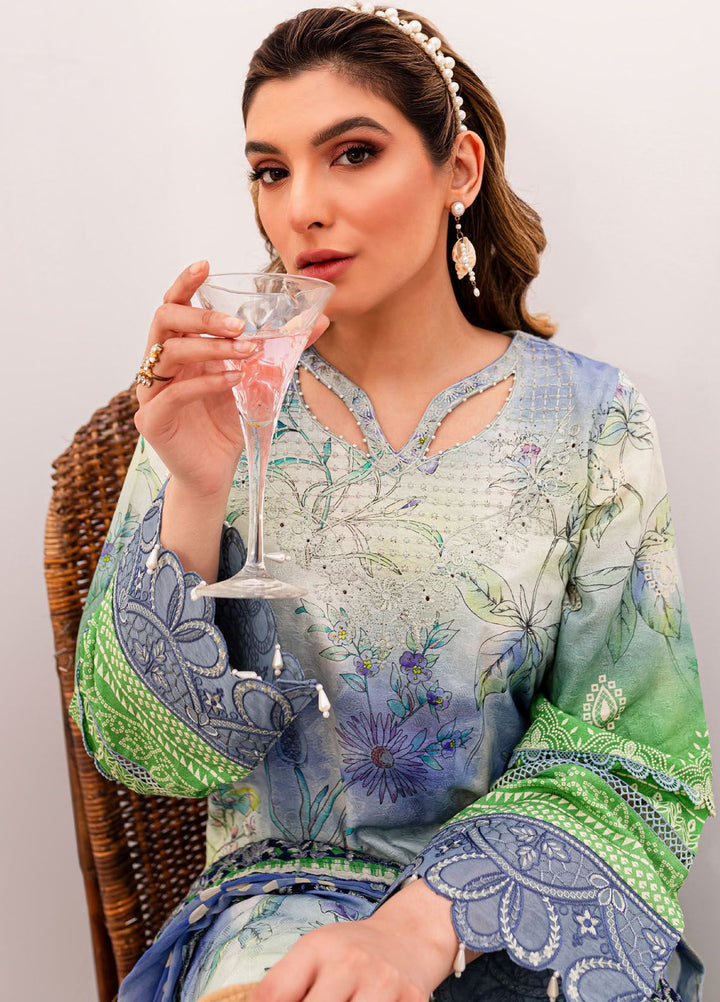 Gardenia by Nureh Embroidered Lawn Suits Unstitched 3 Piece NU24G NSG-147 - Summer Collection
