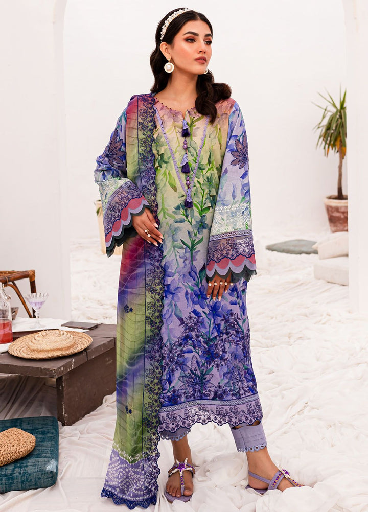 Gardenia by Nureh Embroidered Lawn Suits Unstitched 3 Piece NU24G NSG-148 - Summer Collection