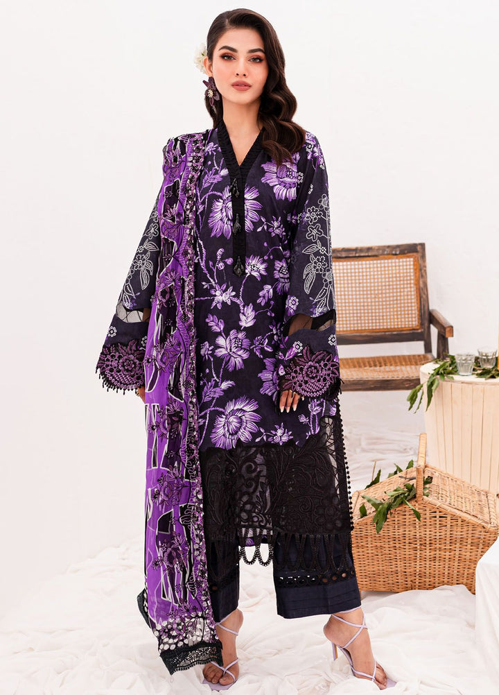 Gardenia by Nureh Embroidered Lawn Suits Unstitched 3 Piece NU24G NSG-149 - Summer Collection