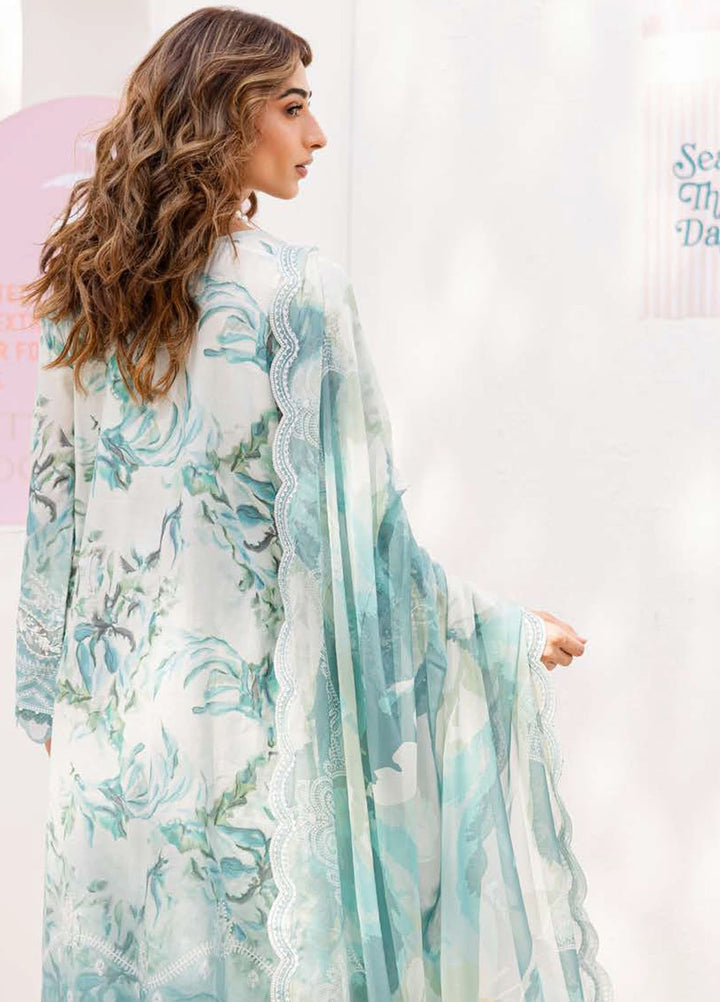 Gardenia by Nureh Embroidered N Printed Lawn Suits Unstitched 3 Piece NU25GEP NSG-187 - Summer Collection