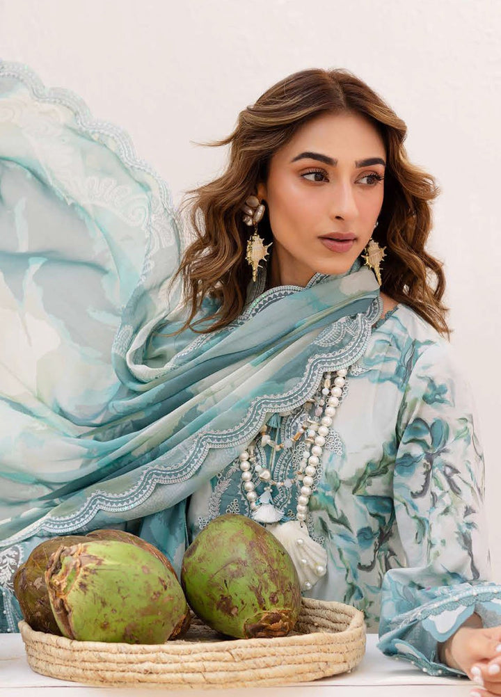 Gardenia by Nureh Embroidered N Printed Lawn Suits Unstitched 3 Piece NU25GEP NSG-187 - Summer Collection