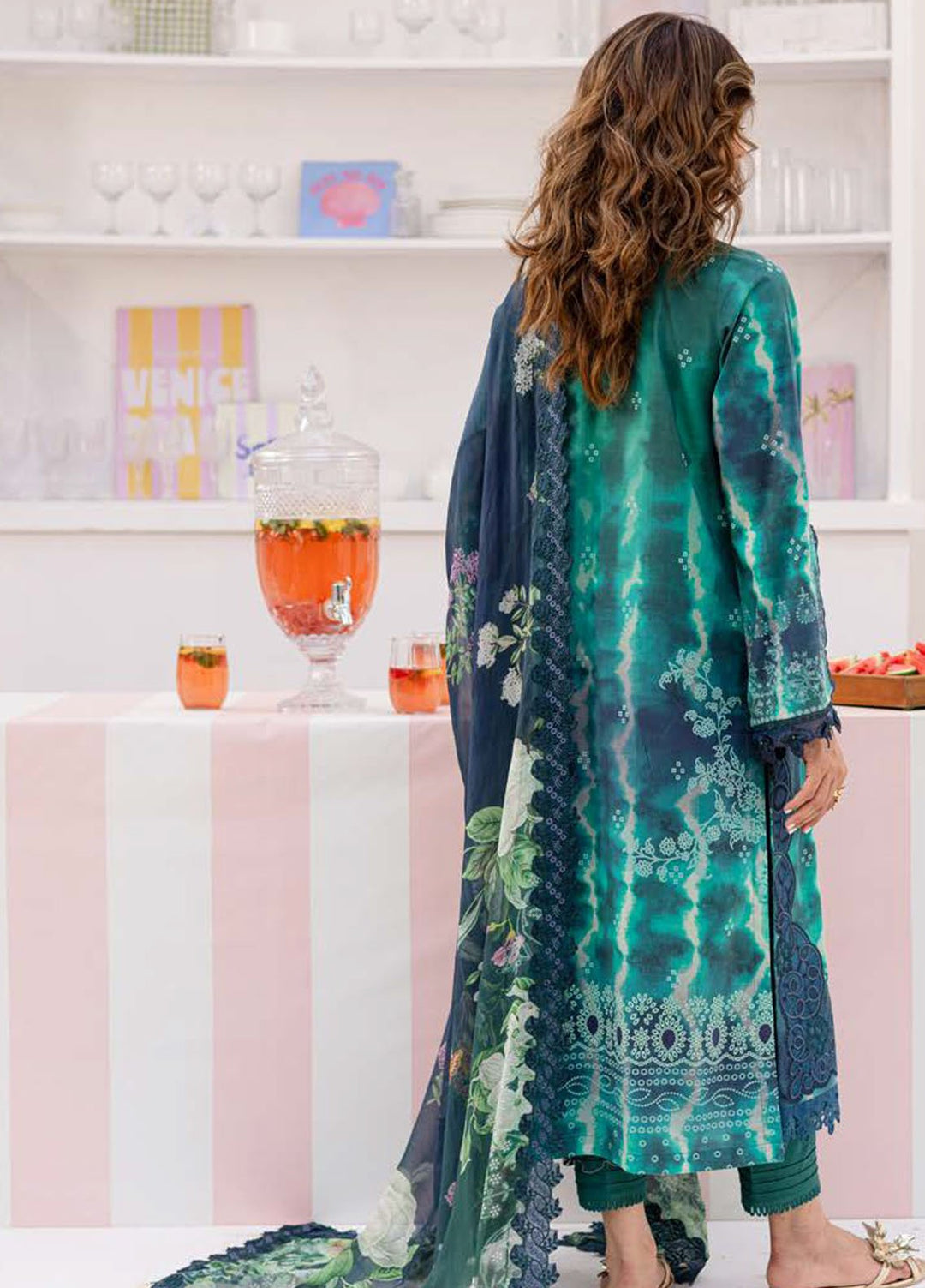 Gardenia by Nureh Embroidered N Printed Lawn Suits Unstitched 3 Piece NU25GEP NSG-190 - Summer Collection