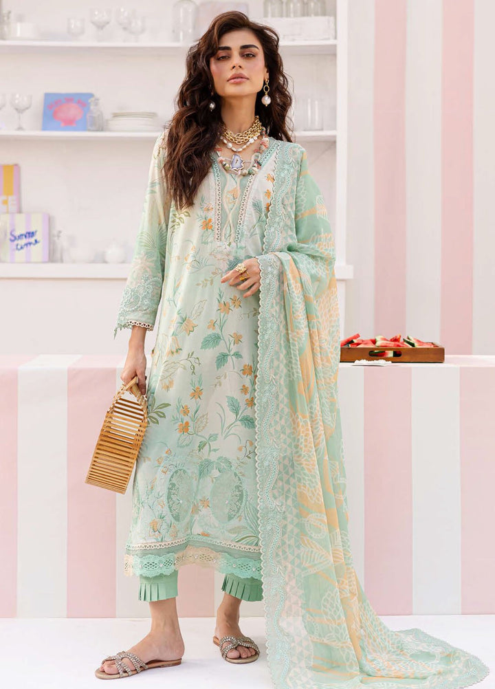 Gardenia by Nureh Embroidered N Printed Lawn Suits Unstitched 3 Piece NU25GEP NSG-191 - Summer Collection