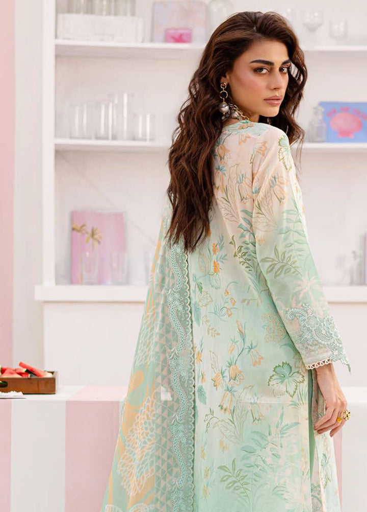 Gardenia by Nureh Embroidered N Printed Lawn Suits Unstitched 3 Piece NU25GEP NSG-191 - Summer Collection