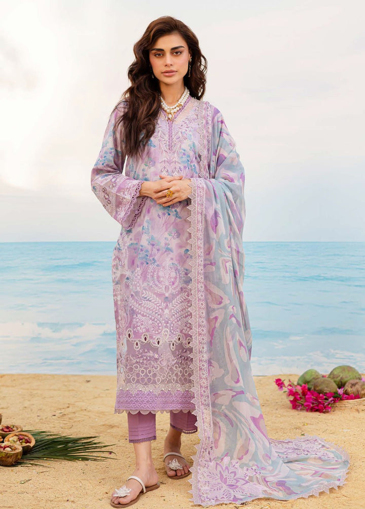 Gardenia by Nureh Embroidered N Printed Lawn Suits Unstitched 3 Piece NU25GEP NSG-192 - Summer Collection