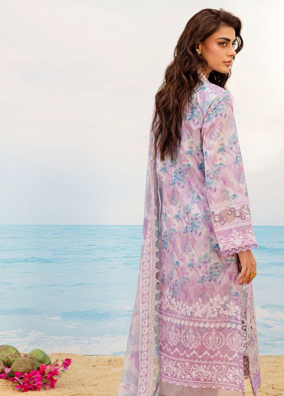 Gardenia by Nureh Embroidered N Printed Lawn Suits Unstitched 3 Piece NU25GEP NSG-192 - Summer Collection