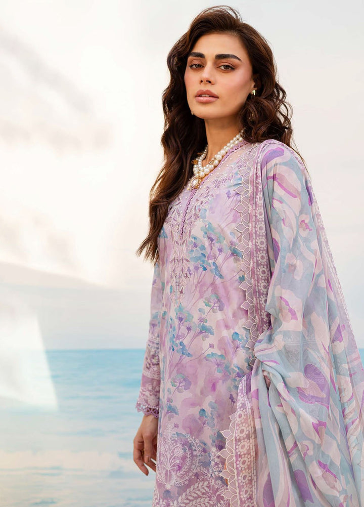 Gardenia by Nureh Embroidered N Printed Lawn Suits Unstitched 3 Piece NU25GEP NSG-192 - Summer Collection