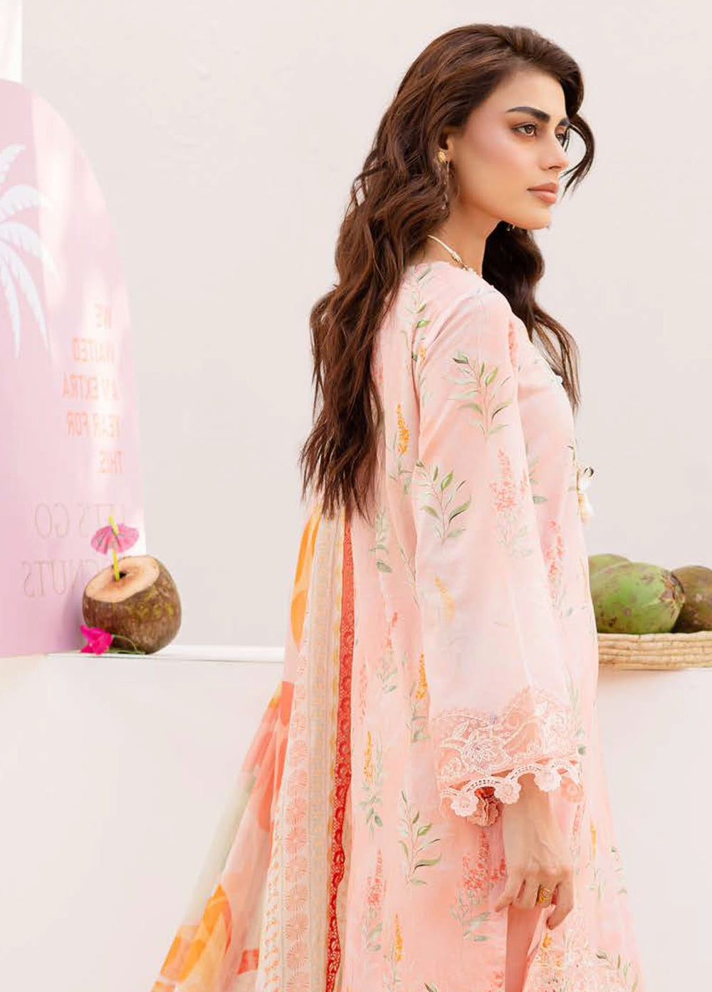 Gardenia by Nureh Embroidered N Printed Lawn Suits Unstitched 3 Piece NU25GEP NSG-195 - Summer Collection