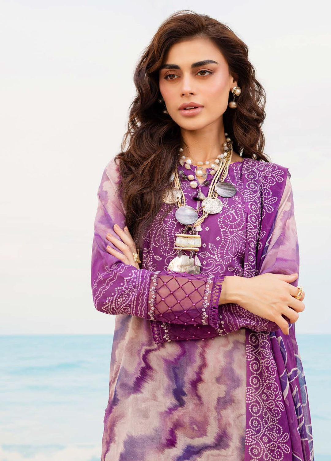Gardenia by Nureh Embroidered N Printed Lawn Suits Unstitched 3 Piece NU25GEP NSG-196 - Summer Collection