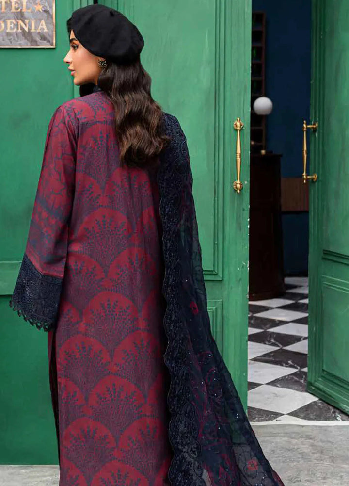 Gardenia By Nureh Embroidered Slub Suit Unstitched 3 Piece NU24GW NSG-159 - Winter Collection