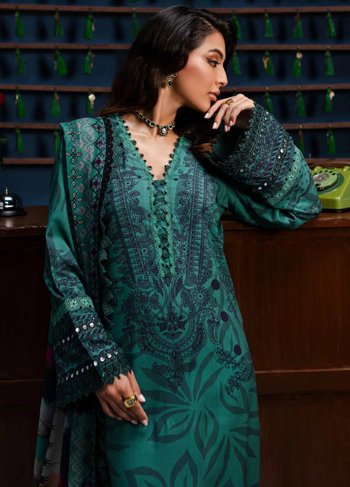 Gardenia By Nureh Embroidered Slub Suit Unstitched 3 Piece NU24GW NSG-160 - Winter Collection