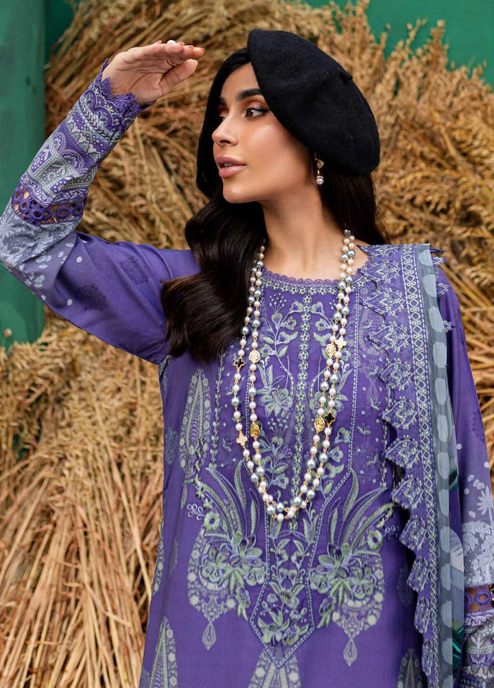 Gardenia By Nureh Embroidered Slub Suit Unstitched 3 Piece NU24GW NSG-162 - Winter Collection